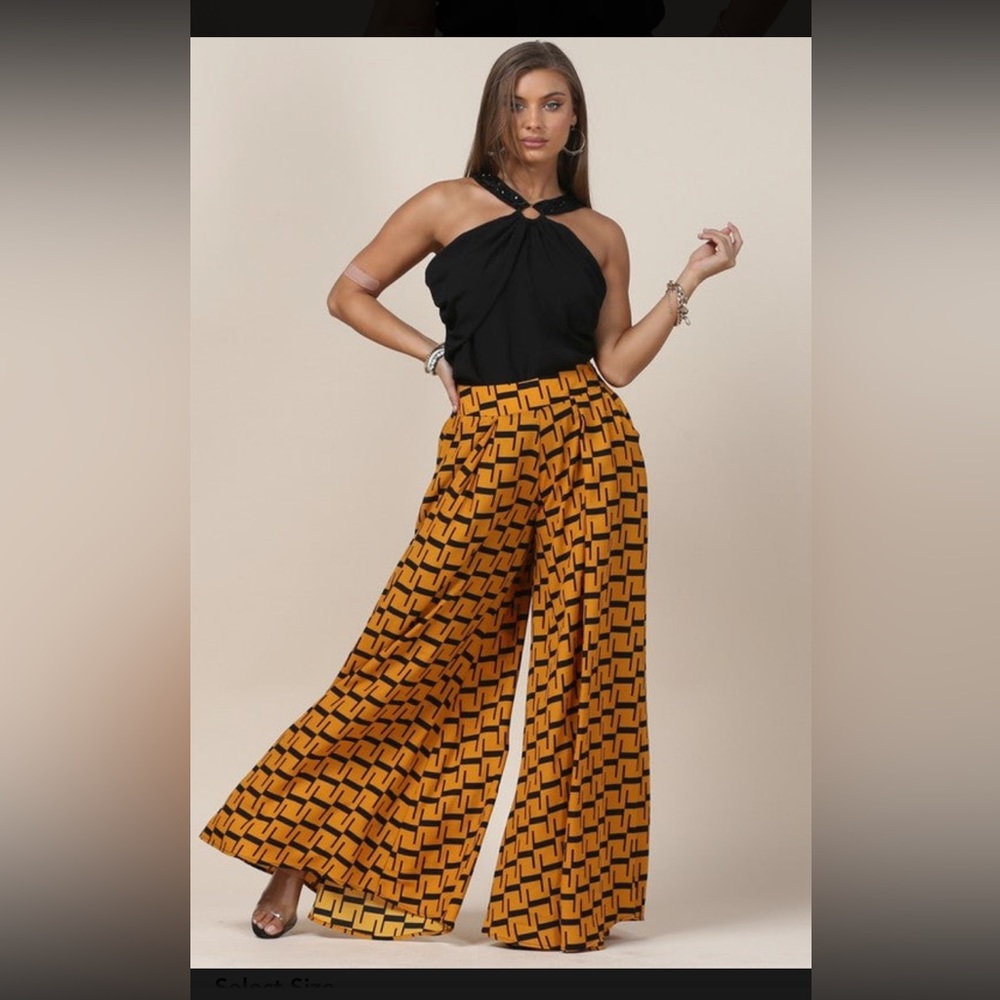 Abstract wide pant palazzos - NWOT - never worn